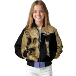 anaheim ducks fire skull gold black bomber jacket best selling