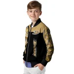 anaheim ducks fire skull gold black bomber jacket best selling
