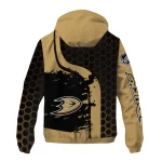anaheim ducks hex grid texture gold black windbreaker jacket best selling