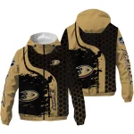 anaheim ducks hex grid texture gold black windbreaker jacket best selling