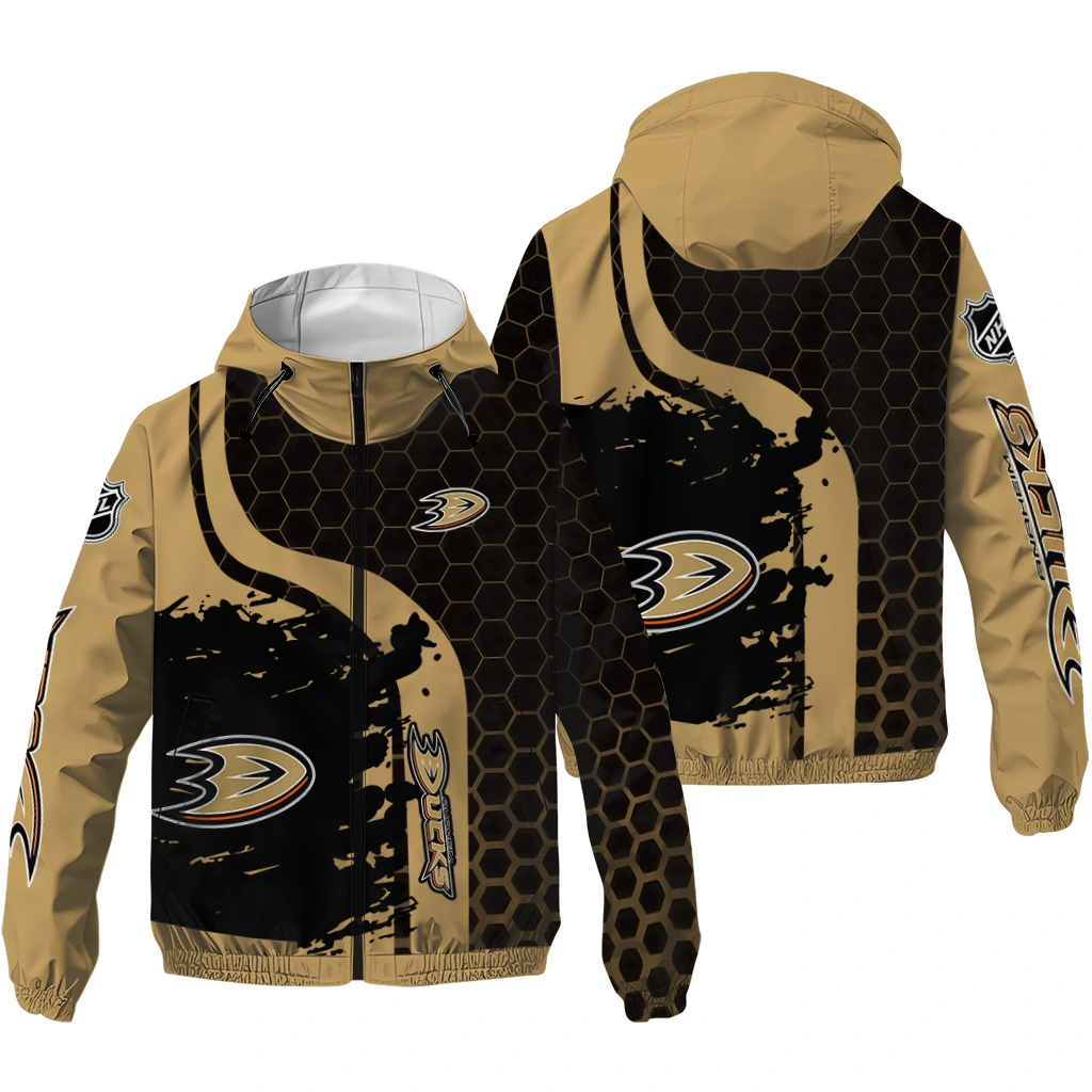 anaheim ducks hex grid texture gold black windbreaker jacket high quality anaheim ducks hex grid texture gold black windbreaker jacket high quality