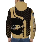 anaheim ducks hex grid texture gold black windbreaker jacket best selling