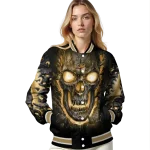 anaheim ducks inferno skull gold black varsity jacket best selling