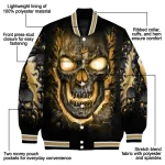 anaheim ducks inferno skull gold black varsity jacket best selling
