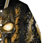 anaheim ducks inferno skull gold black varsity jacket best selling