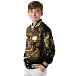 anaheim ducks inferno skull gold black varsity jacket best selling