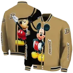 anaheim ducks mickey mouse gold varsity jacket best selling