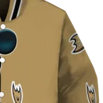 anaheim ducks mickey mouse gold varsity jacket best selling