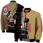 anaheim ducks minnie mouse gold bomber jacket best selling