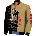 anaheim ducks minnie mouse gold bomber jacket best selling