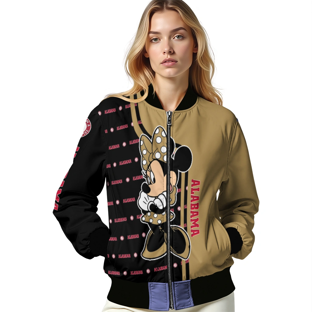 anaheim ducks minnie mouse gold bomber jacket latest model anaheim ducks minnie mouse gold bomber jacket latest model