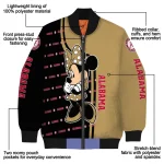 anaheim ducks minnie mouse gold bomber jacket best selling