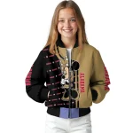 anaheim ducks minnie mouse gold bomber jacket best selling