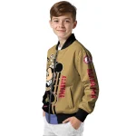 anaheim ducks minnie mouse gold bomber jacket best selling