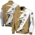anaheim ducks ripped bolt gold white varsity jacket best selling