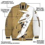 anaheim ducks ripped bolt gold white varsity jacket best selling