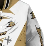 anaheim ducks ripped bolt gold white varsity jacket best selling