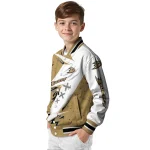 anaheim ducks ripped bolt gold white varsity jacket best selling