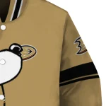 anaheim ducks snoopy attitude gold varsity jacket best selling