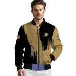 anaheim ducks urban mark gold bomber jacket best selling