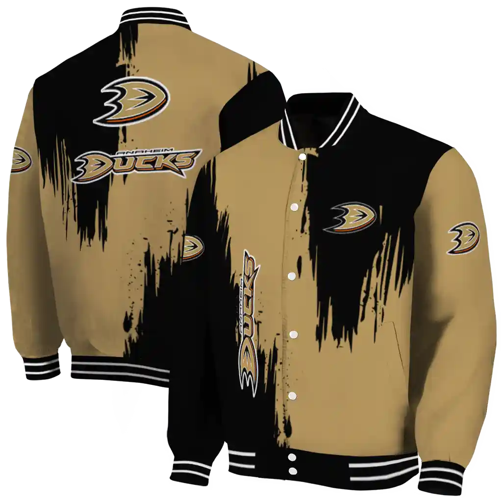 anaheim ducks urban mark gold varsity jacket fashion forward anaheim ducks urban mark gold varsity jacket fashion forward