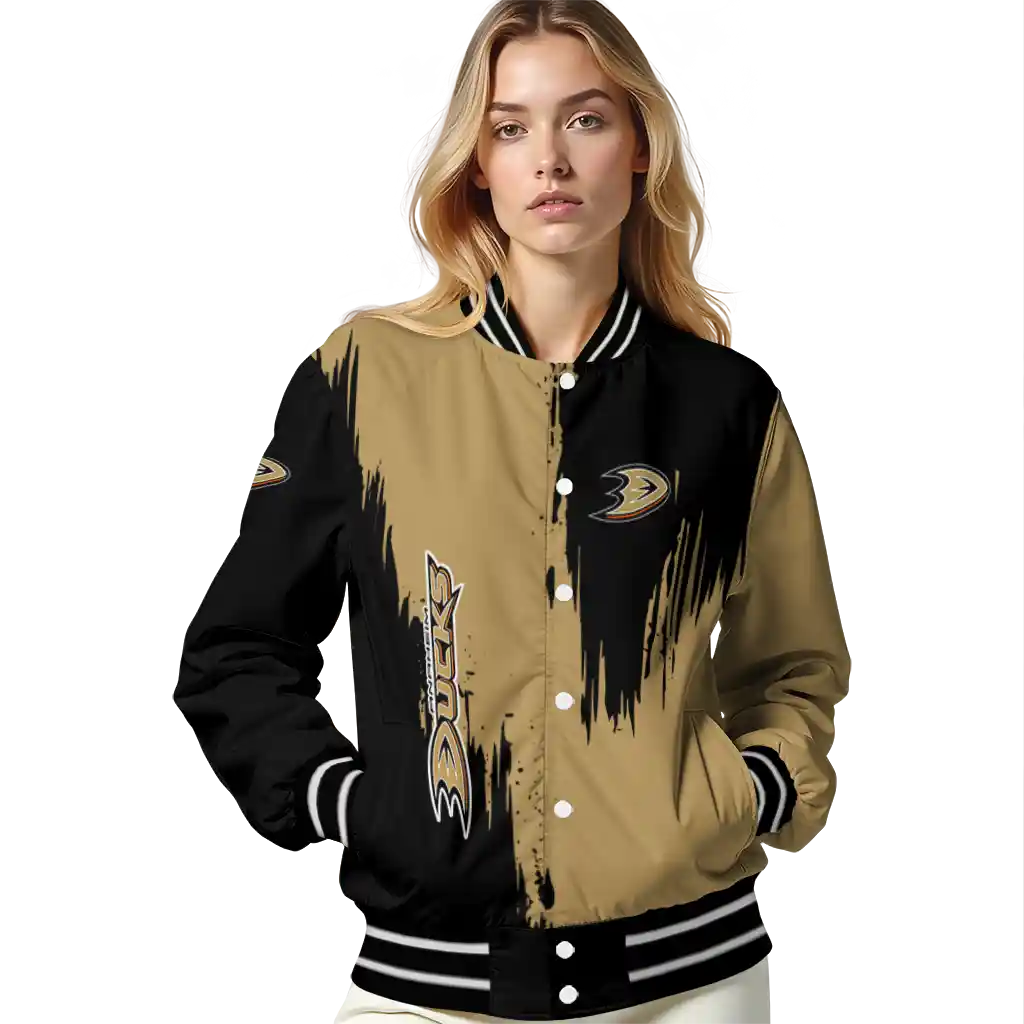 anaheim ducks urban mark gold varsity jacket latest model anaheim ducks urban mark gold varsity jacket latest model