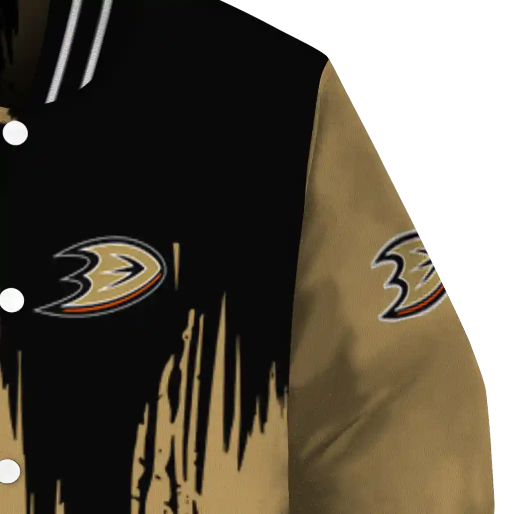 anaheim ducks urban mark gold varsity jacket premium grade anaheim ducks urban mark gold varsity jacket premium grade