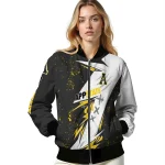 appalachian state mountaineers ripped bolt black white bomber jacket best selling