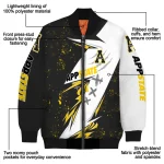 appalachian state mountaineers ripped bolt black white bomber jacket best selling