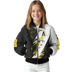 appalachian state mountaineers ripped bolt black white bomber jacket best selling