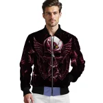 arizona cardinals skull bite red black bomber jacket best selling