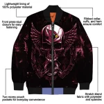 arizona cardinals skull bite red black bomber jacket best selling