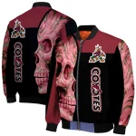 arizona coyotes fire skull red black bomber jacket best selling
