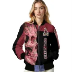 arizona coyotes fire skull red black bomber jacket best selling