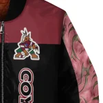 arizona coyotes fire skull red black bomber jacket best selling