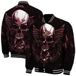 arizona coyotes skull bite red black varsity jacket best selling