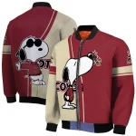 arizona coyotes snoopy attitude red bomber jacket best selling