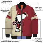 arizona coyotes snoopy attitude red bomber jacket best selling