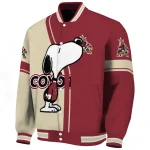 arizona coyotes snoopy attitude red varsity jacket best selling