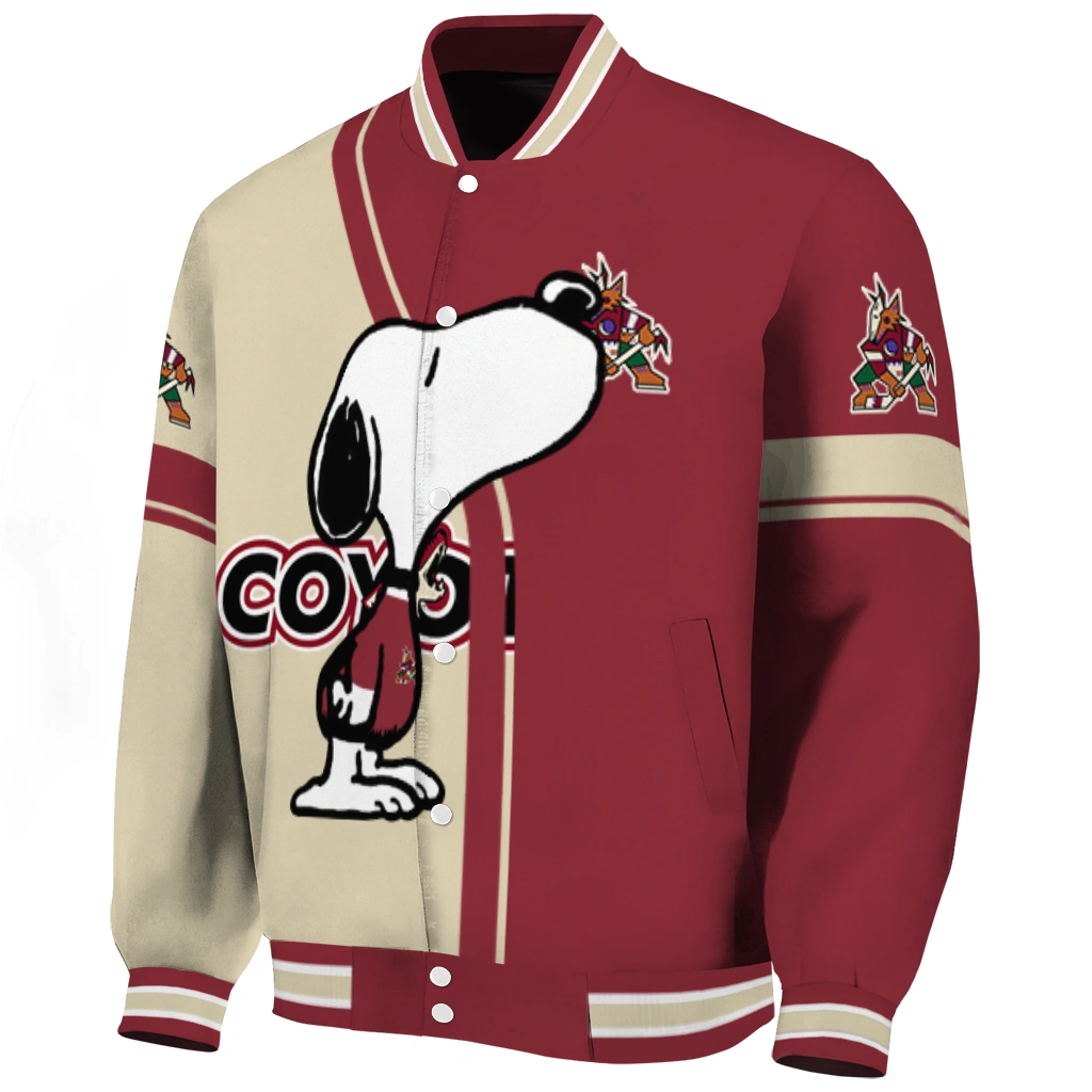 arizona coyotes snoopy attitude red varsity jacket best selling arizona coyotes snoopy attitude red varsity jacket best selling