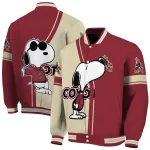 arizona coyotes snoopy attitude red varsity jacket best selling