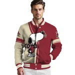 arizona coyotes snoopy attitude red varsity jacket best selling