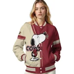 arizona coyotes snoopy attitude red varsity jacket best selling