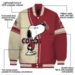 arizona coyotes snoopy attitude red varsity jacket best selling