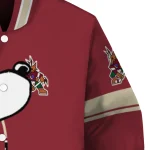 arizona coyotes snoopy attitude red varsity jacket best selling