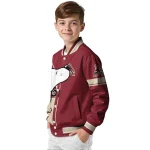 arizona coyotes snoopy attitude red varsity jacket best selling