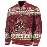 arizona coyotes snowy pines red varsity jacket best selling