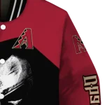 arizona diamondbacks edgy mask red black varsity jacket best selling