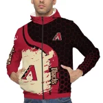 arizona diamondbacks hex splash red black windbreaker jacket best selling