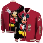 arizona diamondbacks mickey mouse red varsity jacket best selling